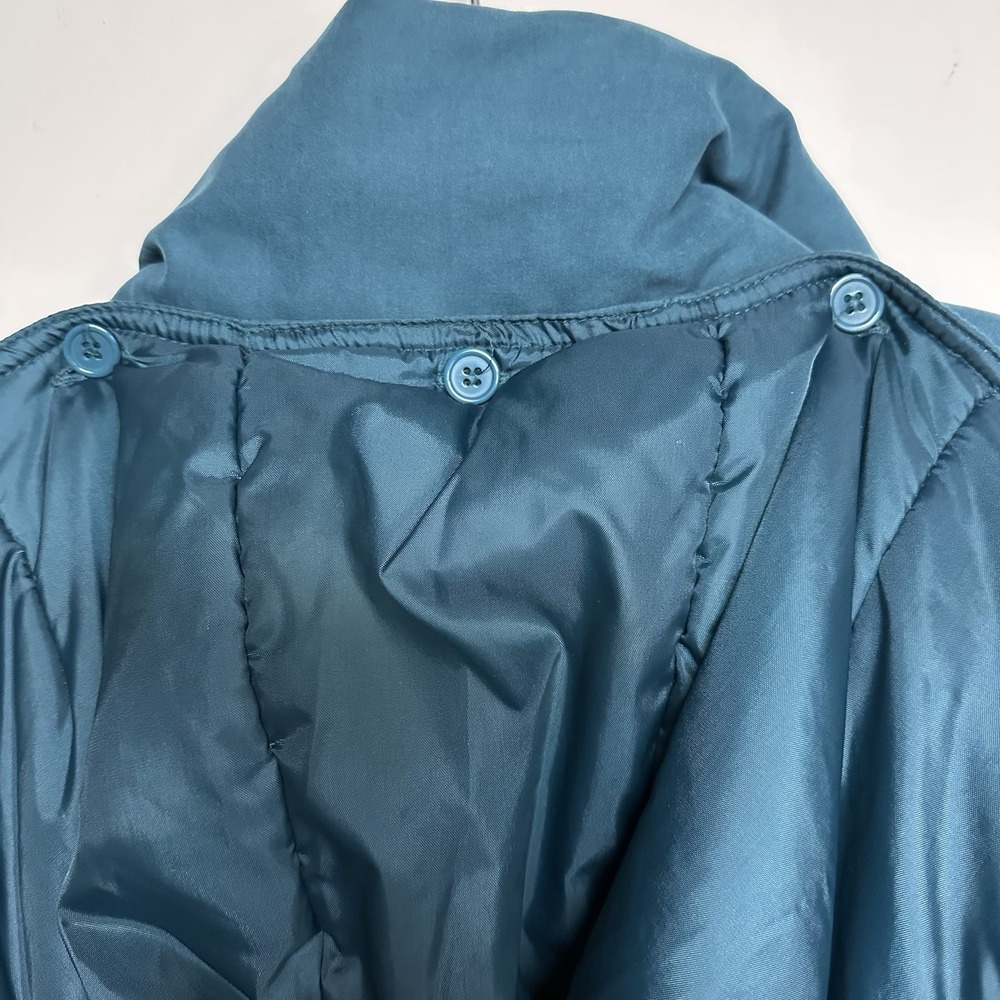 Jacqueline Ferrar Blue Dark Teal Winter Coat Detachable Faux Fur‎ Hood Lined - Picture 15 of 16